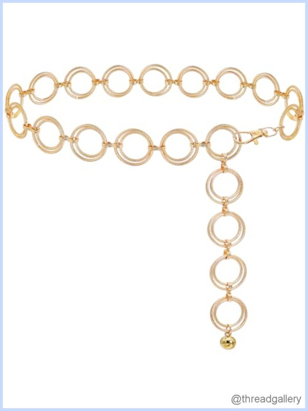 O-Ring Chain Belt Waist Chain Alloy Belt for Women Dresses